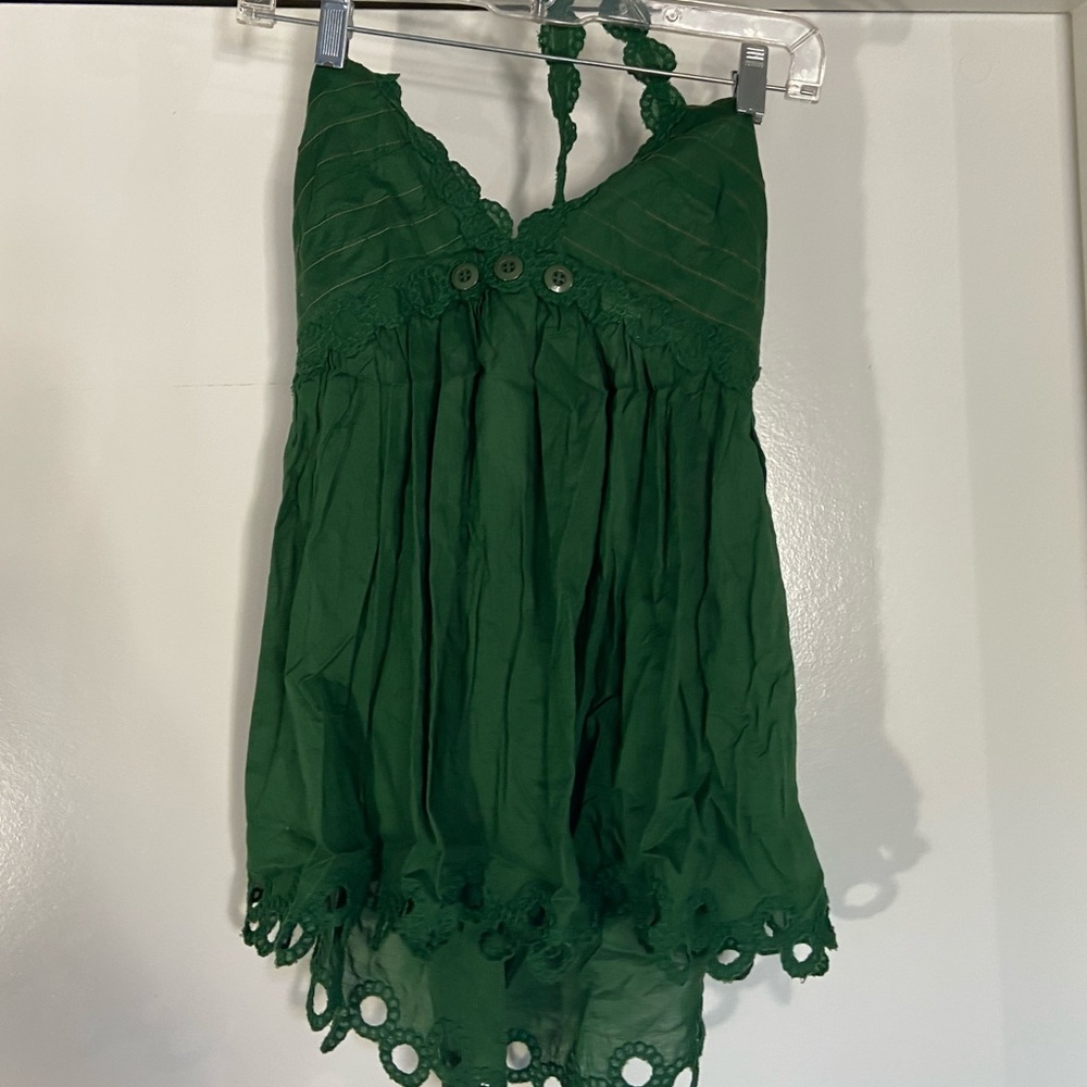 Green Halter Top